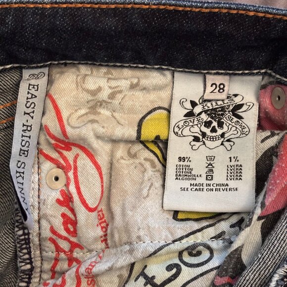 Ed Hardy by Christian Audigier Easy Rise Skinny Jeans Size 28 - Picture 5 of 7